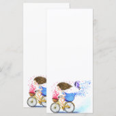 Menu Jeune Fille avec Vélo - Personnalisable (Devant / Derrière)