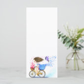 Menu Jeune Fille avec Vélo - Personnalisable (Debout devant)