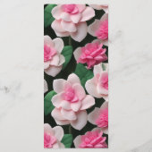 Menu Joli motif fleuri rose boho (Dos)