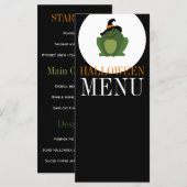 Menu Jolie Crapaud Sorcière, Halloween (Devant / Derrière)