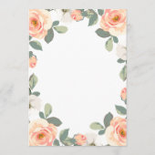 Menu Jolie Pêche Florale | Mariage (Dos)