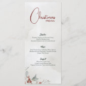 Menu Joyeuse aquarelle de Noël Berry d'hiver non photo (Devant)