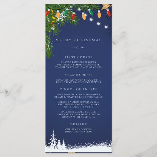 Menu Joyeuse fête de Noël (Devant)