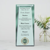 Menu Joyeux 80e anniversaire Parties scintillant verte (Debout devant)