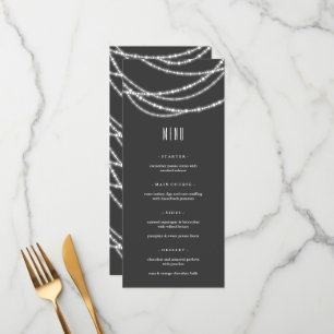 Menu Joyeux et Lumineux Noël Lumières Scintillantes Fêt