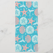 Menu Joyeux littoral | Mariage de coquillages de plage  (Dos)