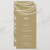 Menu Joyeux Noël Lumineux Guirlandes scintillantes Fête (Devant / Derrière)