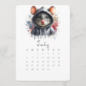 Menu Juillet Calendrier autonome Souris Souris Splash A (Devant)