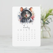 Menu Juillet Calendrier autonome Souris Souris Splash A (Debout devant)