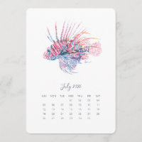 Juillet Se tenir seul Calendrier Poissons tropicau