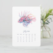 Menu Juillet Se tenir seul Calendrier Poissons tropicau (Debout devant)