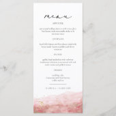 Menu JULIEN Dusty Rose Blush Pink Aquarelle Or Fleck (Devant)