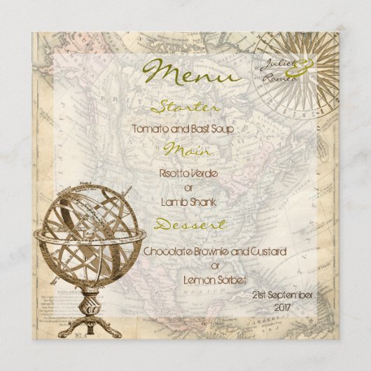 Menu kaart (Voorkant)
