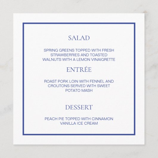 MENU KAART BLAUW EN WIT RAND (Achterkant)