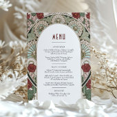 Menu Kaart Bourgogne Art Nouveau Mucha