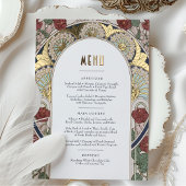 Menu Kaart Bourgogne Goud Art Nouveau Mucha