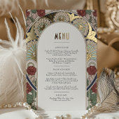 Menu Kaart Bourgogne Goud Art Nouveau Mucha