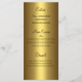 Menu Kaart Goud Zilver Zwart Juwelen Rek Kaart (Achterkant)