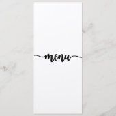 Menu Kaart, Huwelijksmenu, Diner, Lunch (Achterkant)