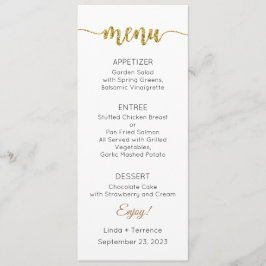 Menu Kaart, Huwelijksmenu, Diner, Lunch