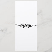 Menu Kaart, Huwelijksmenu, Diner, Lunch (Achterkant)