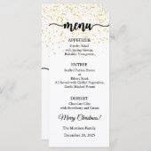 Menu kaart, Kerstmenu, Diner, Lunch (Voorkant / Achterkant)