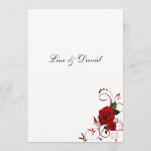 Menu Kaart-Red Rose (Achterkant)