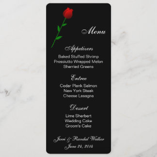 Menu Kaart Rode Roos