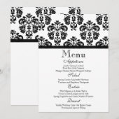 Menu-kaart voor zwarte en witte dodenweddenschappe menu (Voorkant / Achterkant)