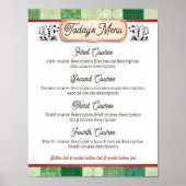 menu kerstkeuken poster (Voorkant)