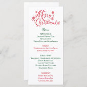 Menu Kerstmis (Voorkant / Achterkant)