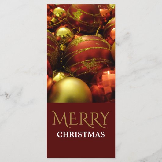 Menu Kerstmis Baubles (Voorkant)