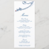 Menu Key West FL Map Élégant Mariage bleu marine (Devant)
