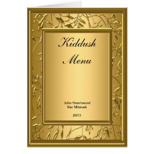 Menu Kiddush, Brunch, Bat Bar Mitzvah Populaire