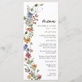 Menu Kleurrijke Floral Wedding (Voorkant)