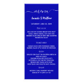 Menu koninklijk blauw wit bruiloft (Voorkant)