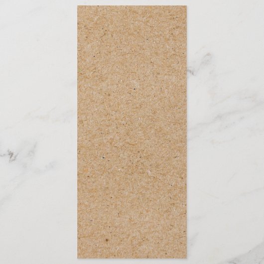 Menu Kraft Arbres Pins Rustiques Hiver (Dos)