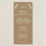 Menu Kraft & Rustic Mariage<br><div class="desc">Menu Kraft & Rustic mariage dans les tons marron et blanc avec ornements : pour une réception Simple & Sober!</div>