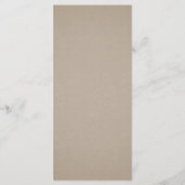 Menu Kraft Simple calligraphie rustique mariage de verd (Dos)