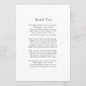 Menu Kristin Photo Mariage moderne (Dos)