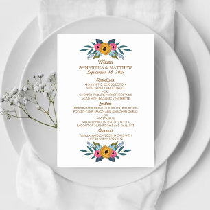 Menu La Collection de Mariage Blanc à Couronne Florale