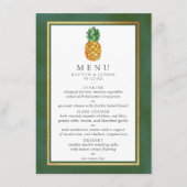 Menu La collection de Mariages d'ananas tropicaux (Devant)