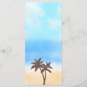 Menu La collection de mariages Watercolor Beach (Dos)