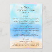 Menu La collection de mariages Watercolor Beach (Devant)