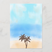 Menu La collection de mariages Watercolor Beach (Dos)