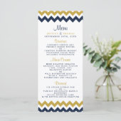 Menu La collection Mariage moderne Chevron - Marine & G (Debout devant)