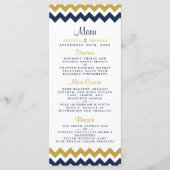 Menu La collection Mariage moderne Chevron - Marine & G (Devant)