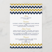 Menu La collection Mariage moderne Chevron - Marine & G (Devant)