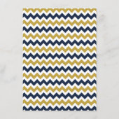 Menu La collection Mariage moderne Chevron - Marine & G (Dos)