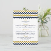 Menu La collection Mariage moderne Chevron - Marine & G (Debout devant)